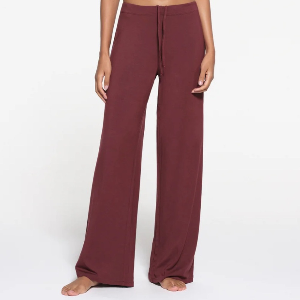 SKIMS Straight Leg OxBlood Sleep Pants